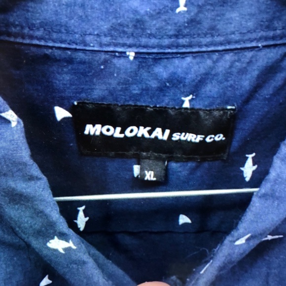 Men's Navy Blue Patterned Short Sleeve Shirt - Picture 2 of 6